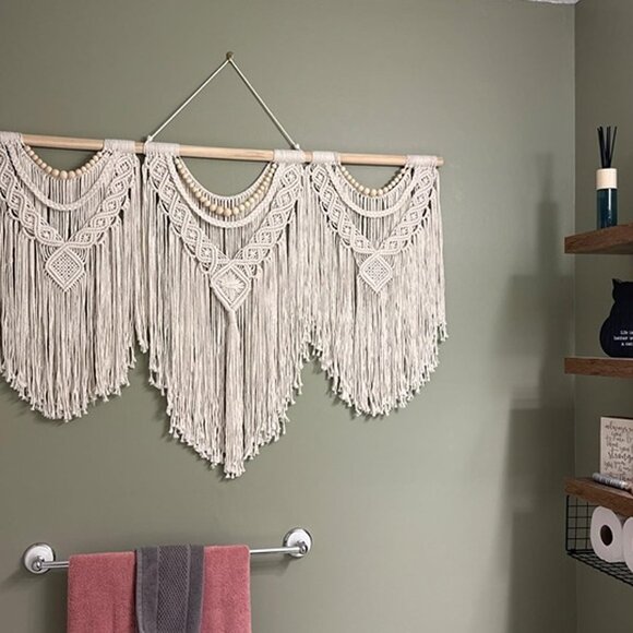 NEW large macrame wall hanging - Boho Tapestry Macrame Wall Decor Art - Picture 2 of 10